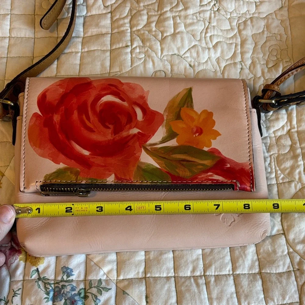Patricia Nash Small Corfu Rose Placement  Leather Bag